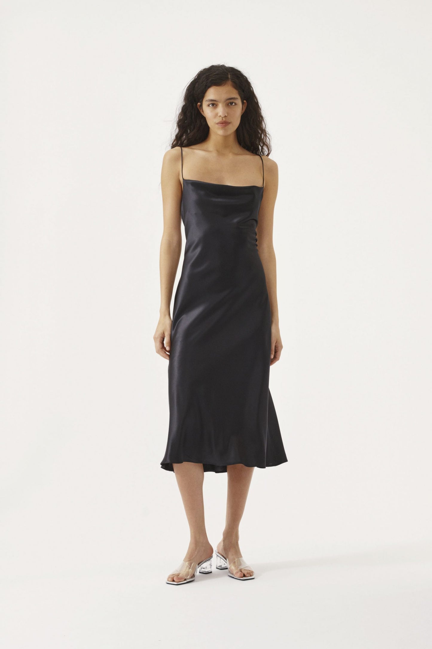 Silk midi-dress