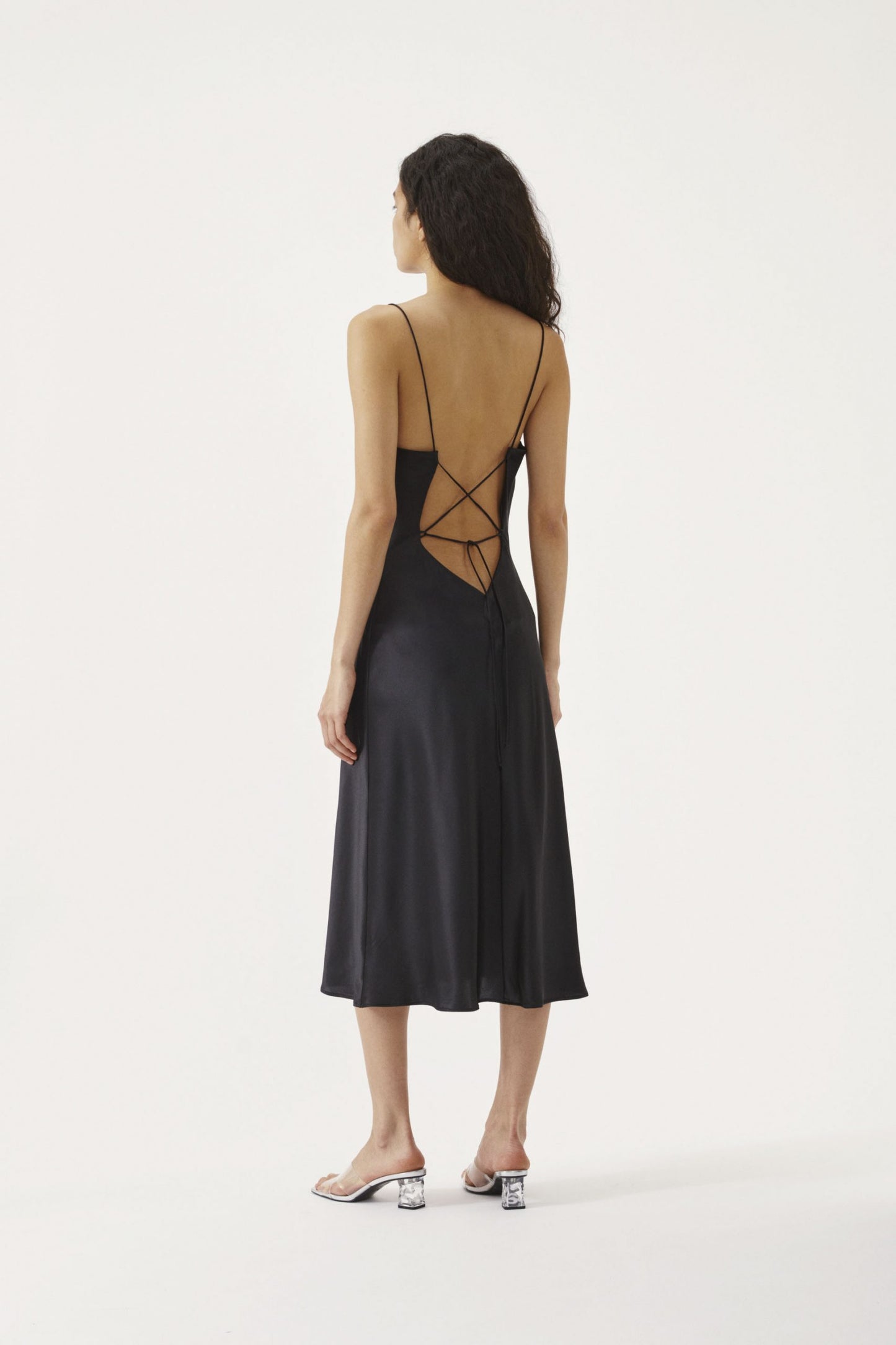 Silk midi-dress