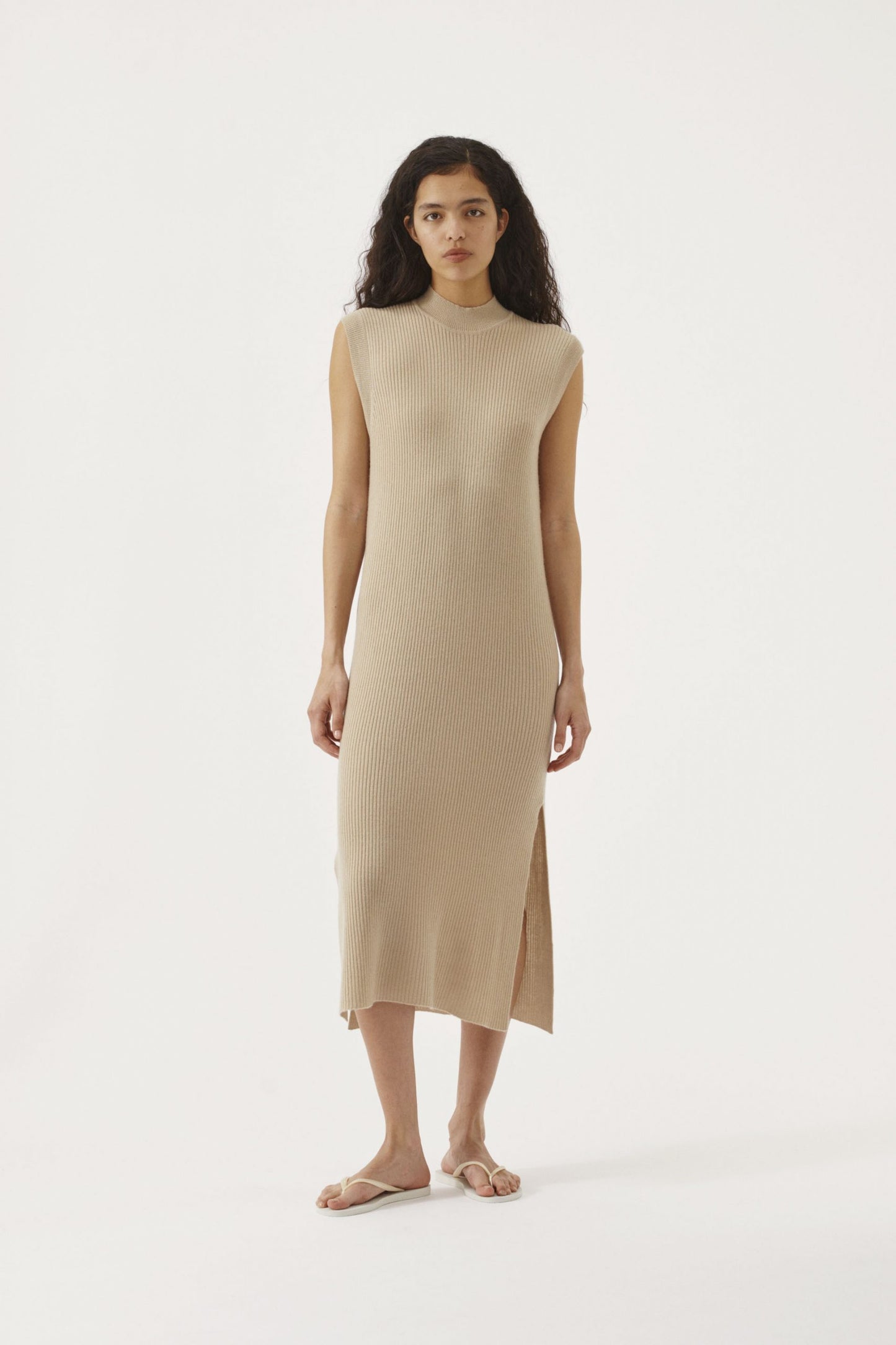 Robe sans manches en cachemire