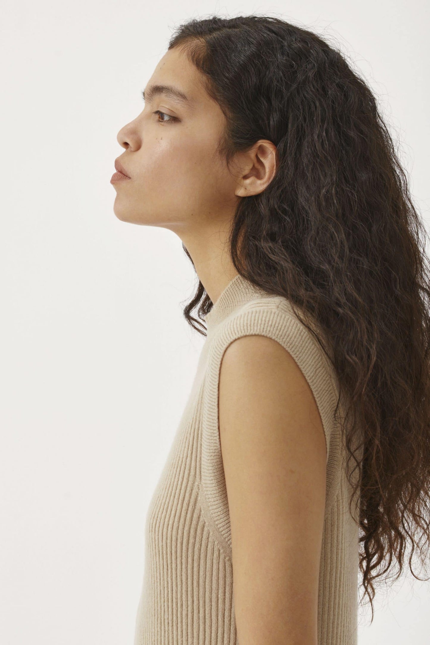 Robe sans manches en cachemire
